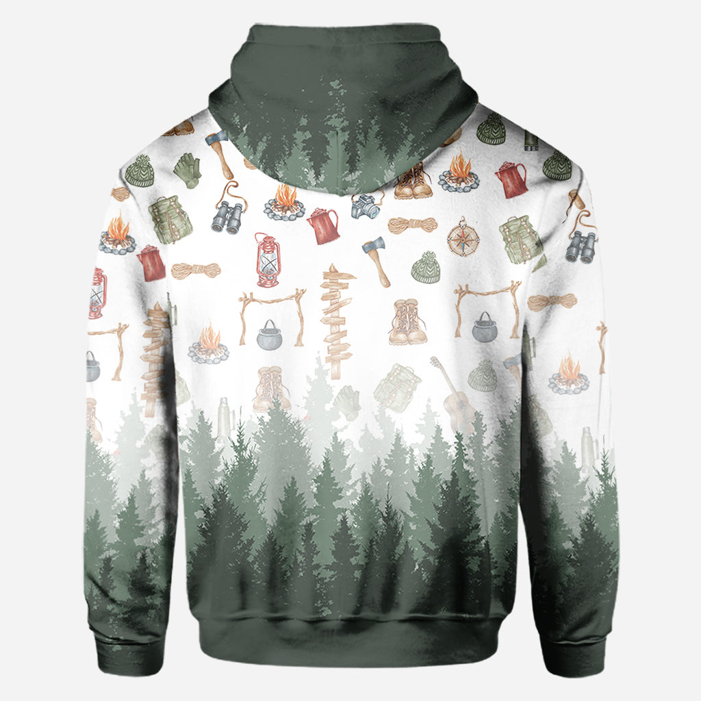 J'adore le camping - T-shirt de camping personnalisé intégral
