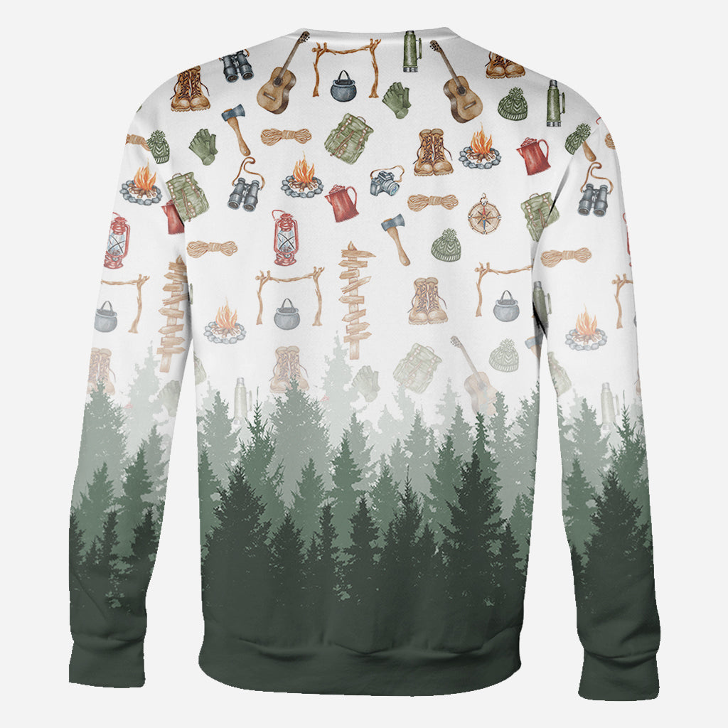 J'adore le camping - T-shirt de camping personnalisé intégral