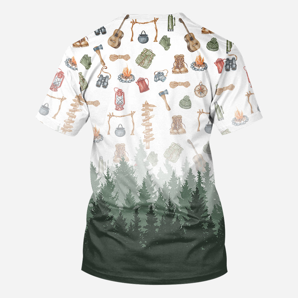 J'adore le camping - T-shirt de camping personnalisé intégral
