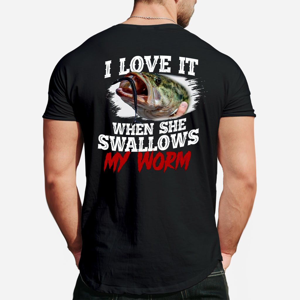 Swallow My Worm - Fishing T-shirt and Hoodie 1121