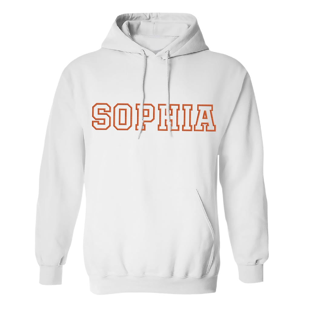 Custom Name - Personalized Couple Embroidered Hoodie