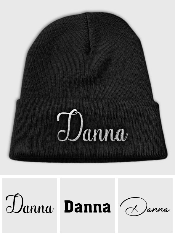 Custom Name - Personalized Newborn Embroidered Beanie