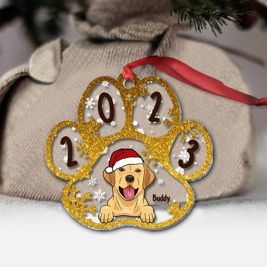 I Woof You A Merry Christmas - Personalized Dog Transparent Ornament