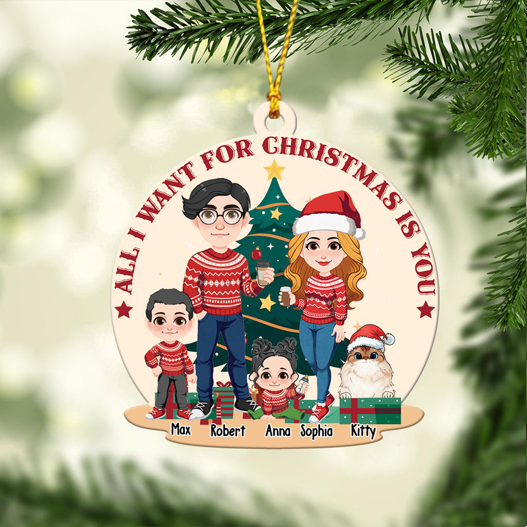 All I Want For Chrismas Is You - Personalized Couple Ornament