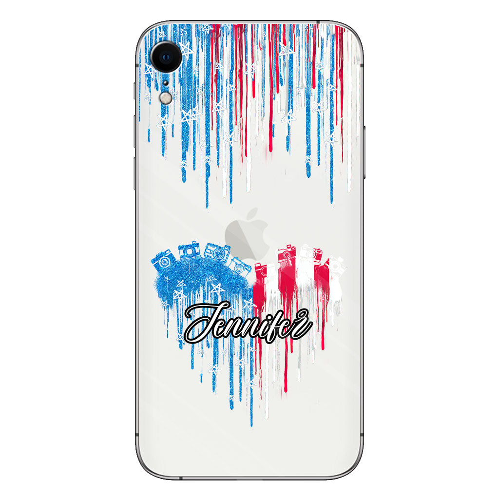 Passion pour la photographie - Coque de téléphone transparente personnalisée avec photo