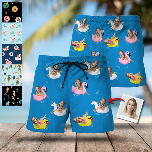 Custom Photo Men Shorts - Personalized Couple Men Shorts