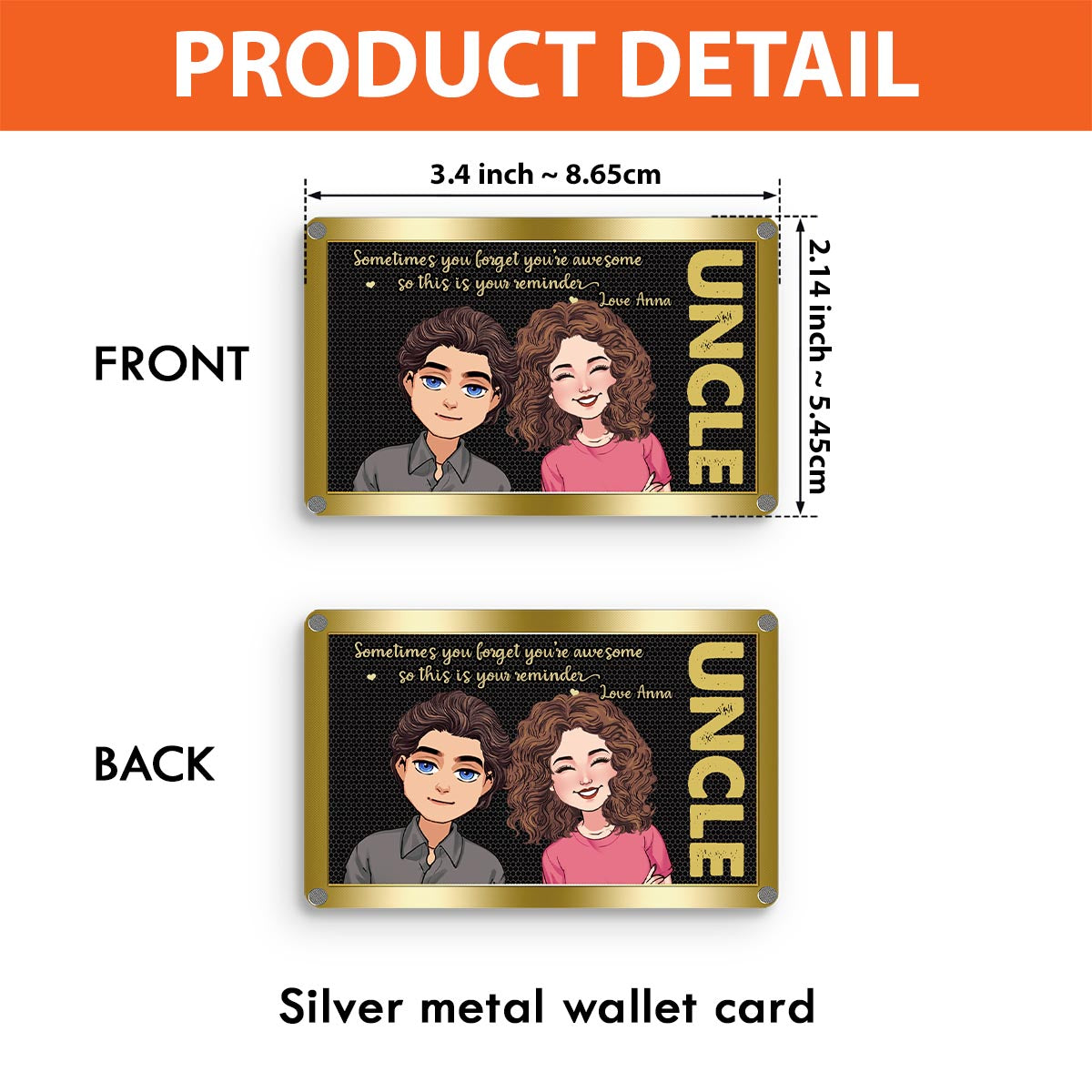 Sometimes You Forget You're Awesom - Gift for dad, grandpa, uncle - Personalized Wallet Insert Card