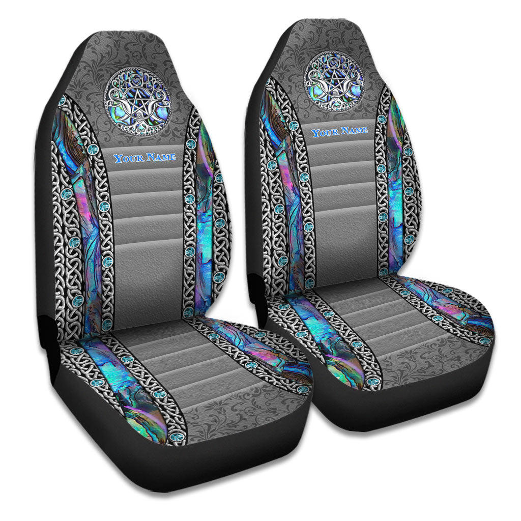 Triple Moon Pentacle - Personalized Witch Seat Covers