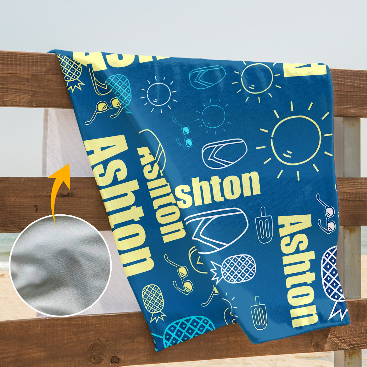Name Customize - Personalized Beach Towel