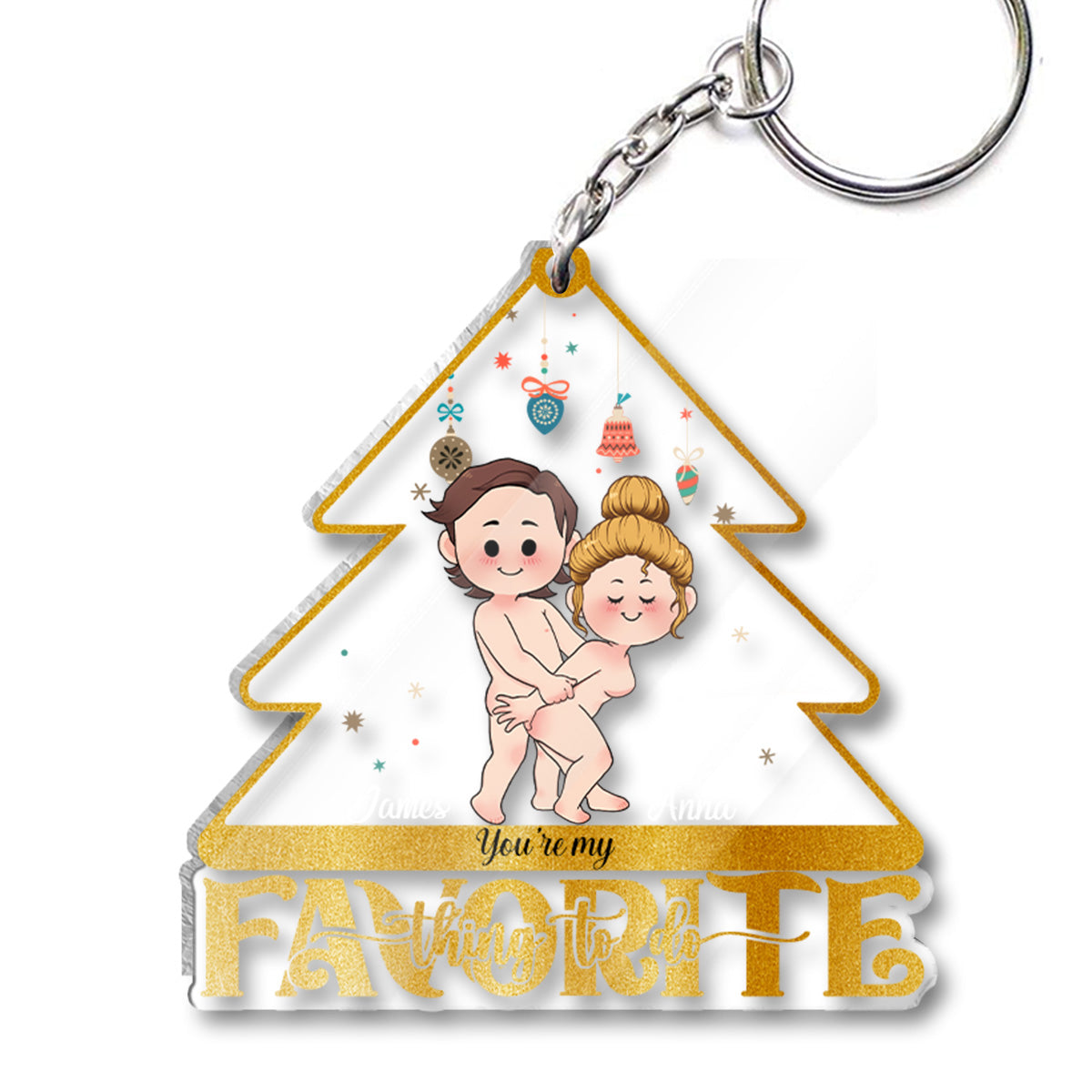 You're My Favevorite Thing To Do - Personalized Couple Keychain