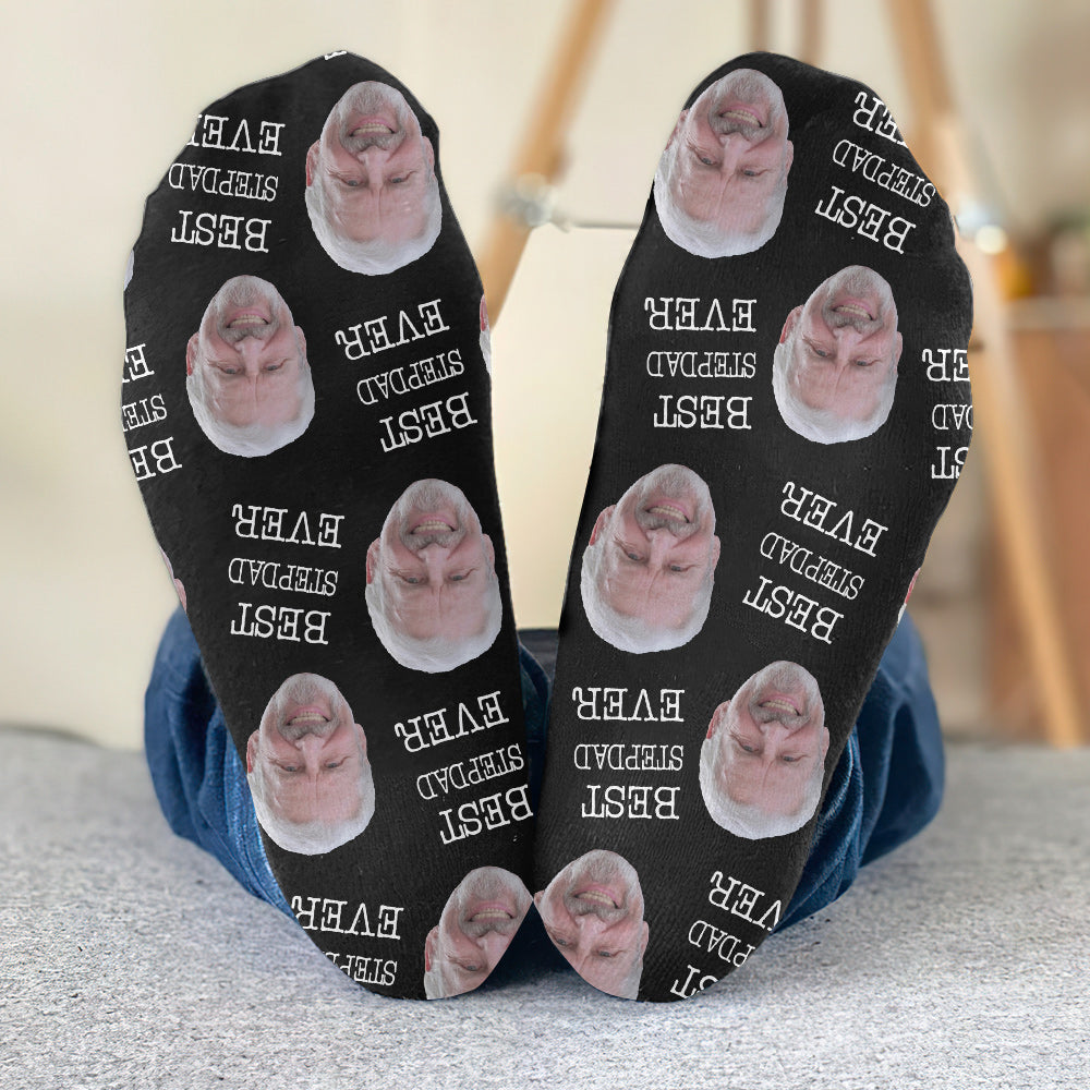Individuell gestaltete Socken für Stiefväter