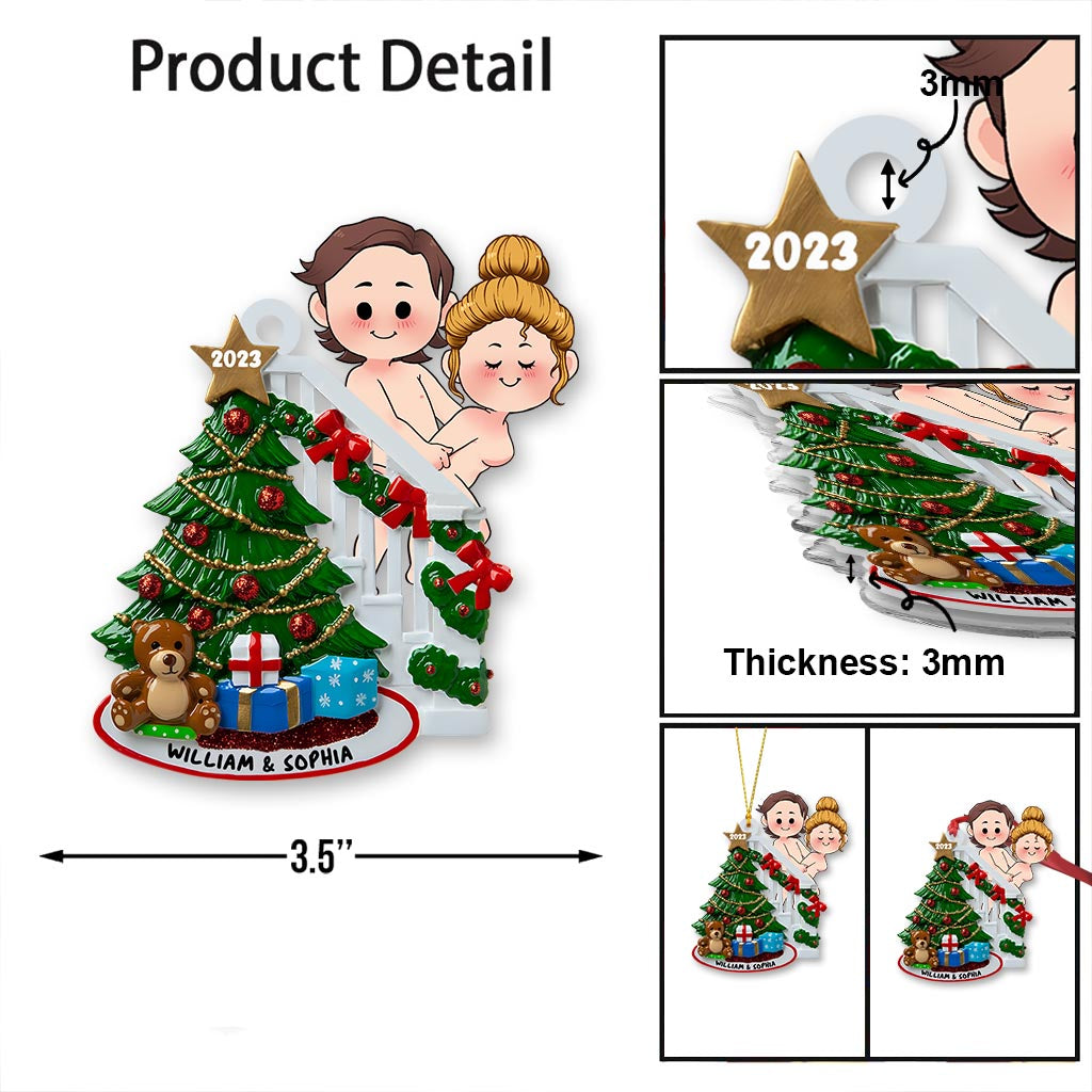 Staircase Naughty Couple - Personalized Couple Ornament
