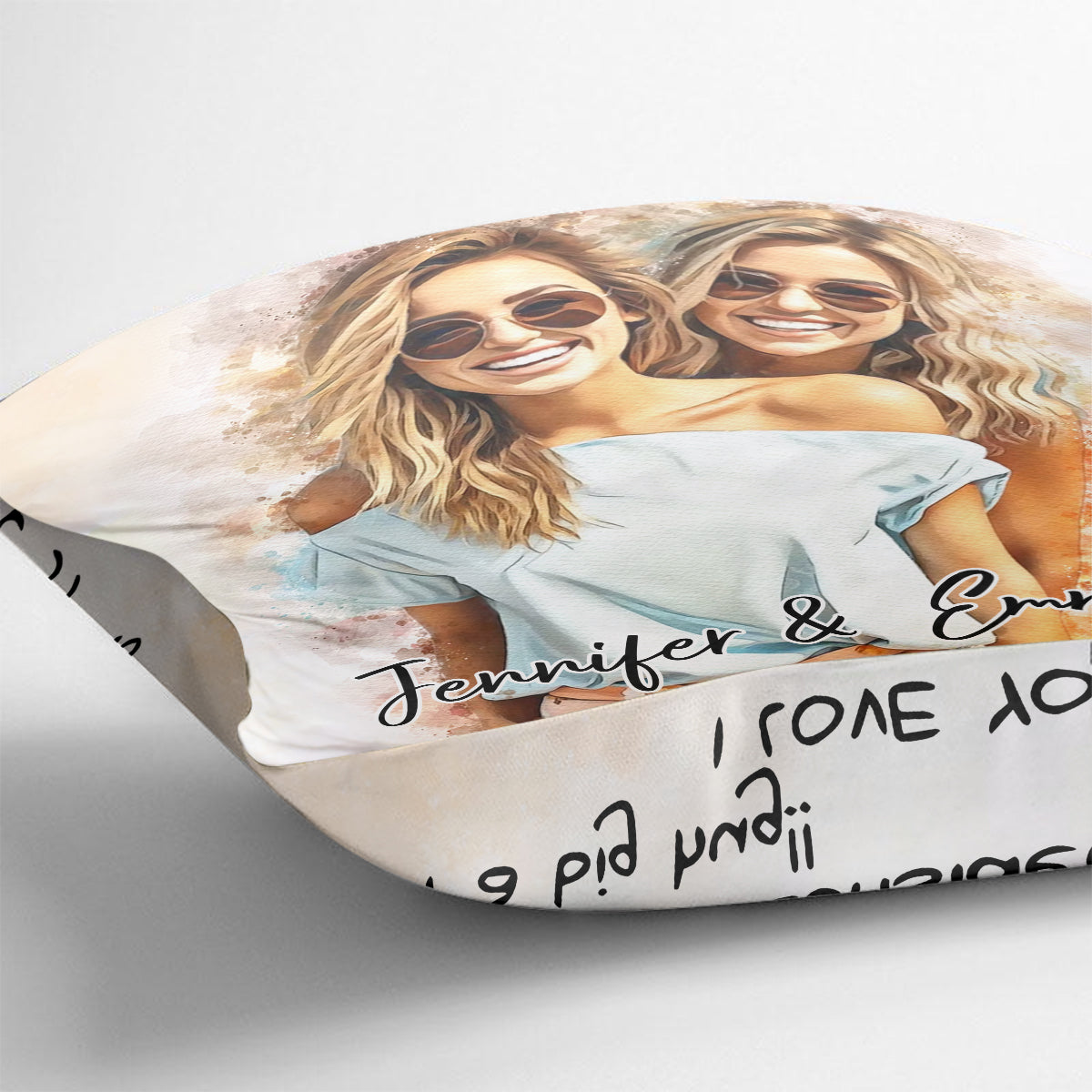 Gros câlin - Coussin décoratif personnalisé pour frères et sœurs