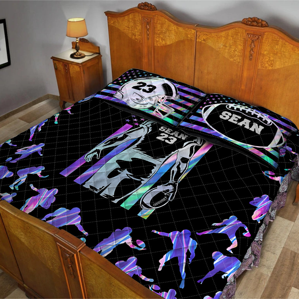 Love Football - Personalized Football Quilt Set