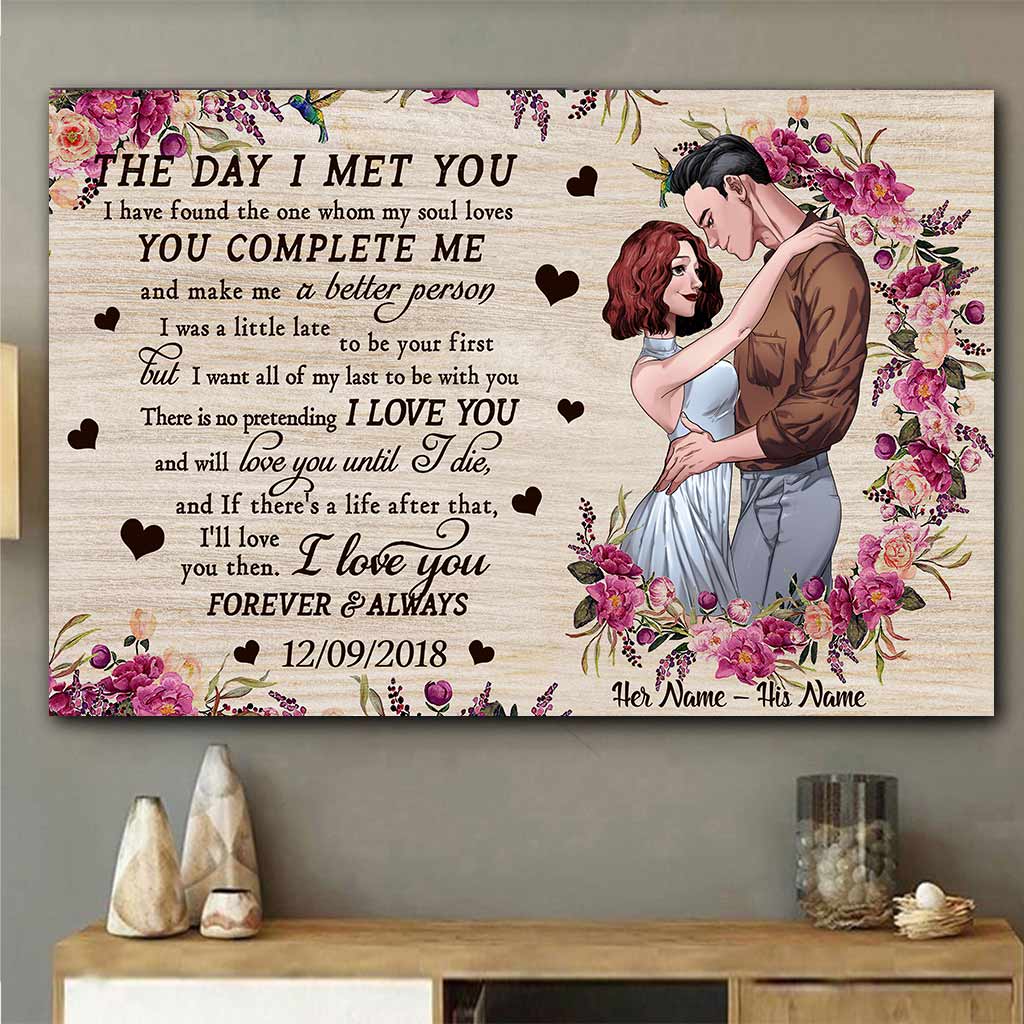 Der Tag, an dem ich dich traf – Personalisiertes Poster für Paare