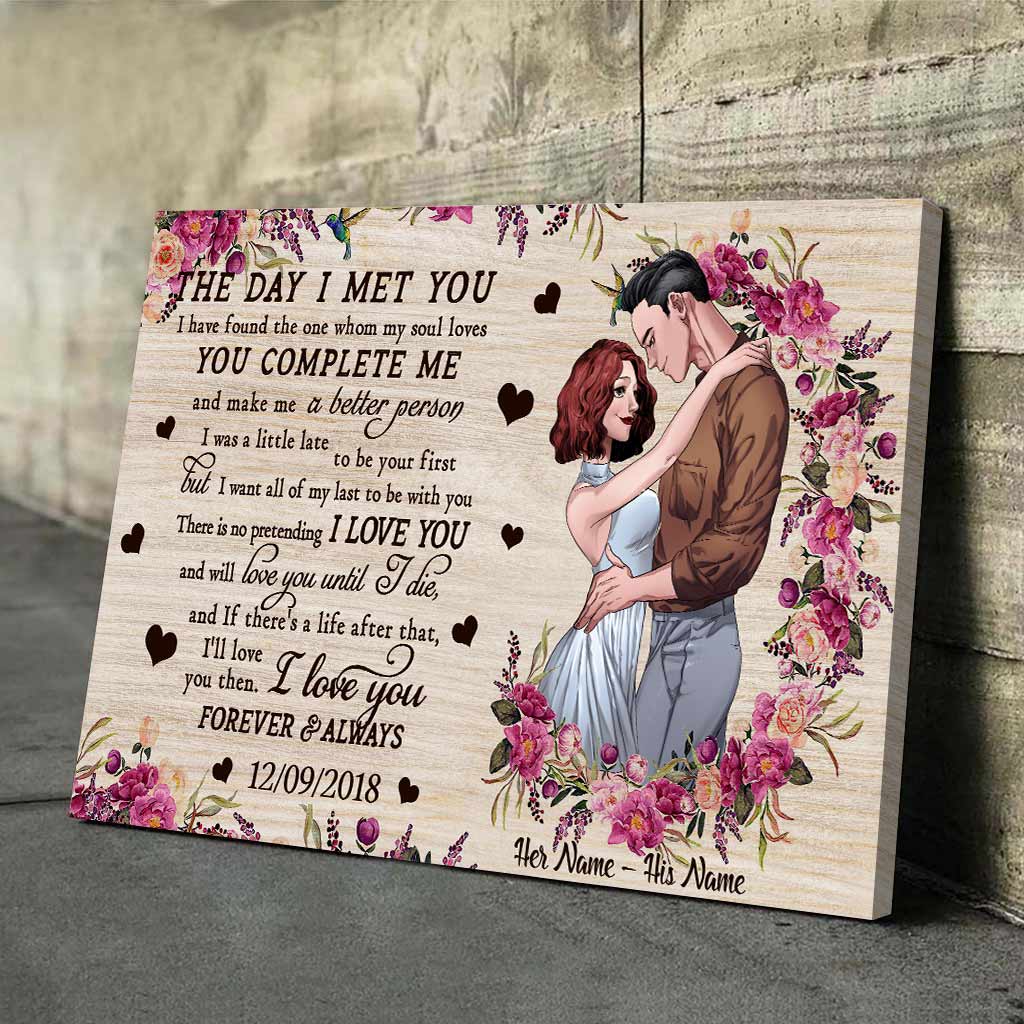 Der Tag, an dem ich dich traf – Personalisiertes Poster für Paare