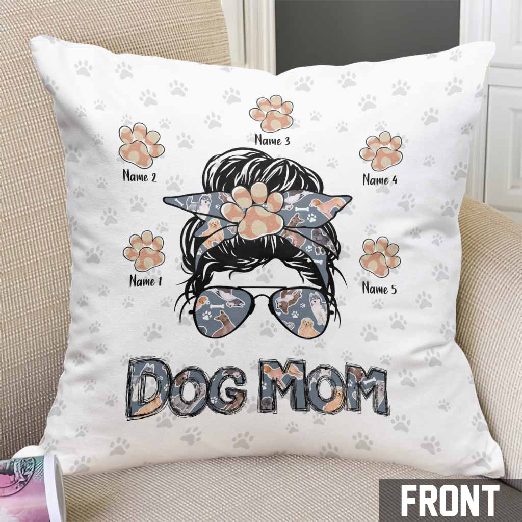 J'adore être une maman de chien - Coussin décoratif personnalisé pour chien