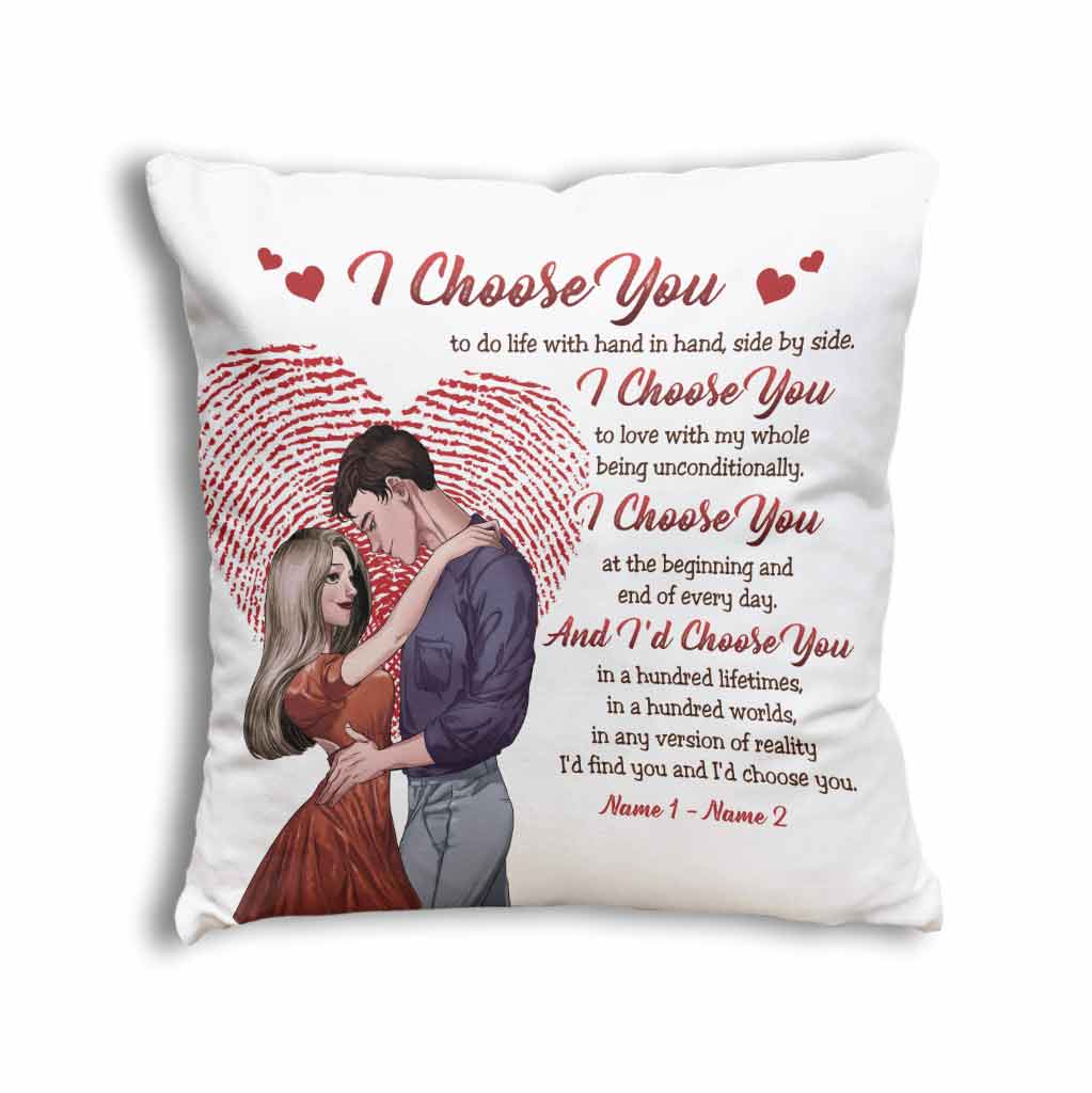 I Keep Choose You Love Couple - Personalized Throw Pillow