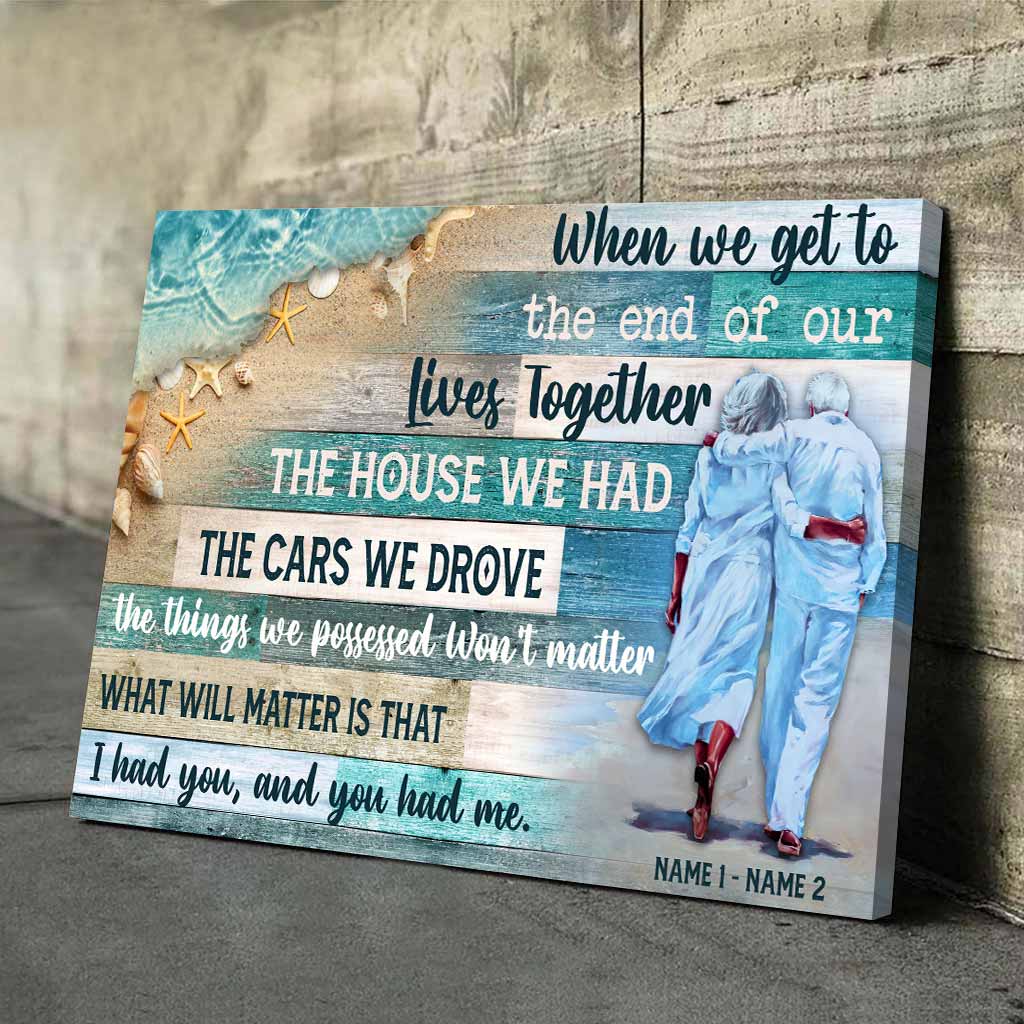 I Love You To The Moon And Beach - Personalized Couple Poster