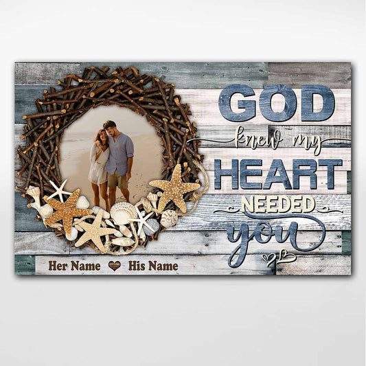 My Heart Needed You - Personalized Couple Poster