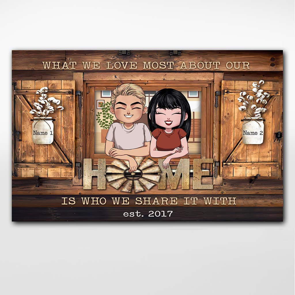 Home Is Wherever I'm With You - Personalized Couple Poster