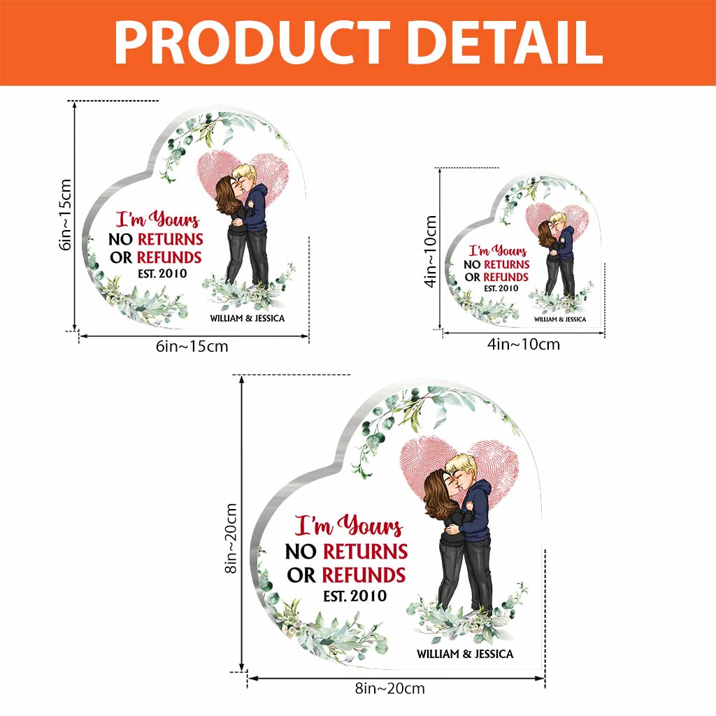 Love You More - Personalized Couple Custom Shaped Acrylic Plaque