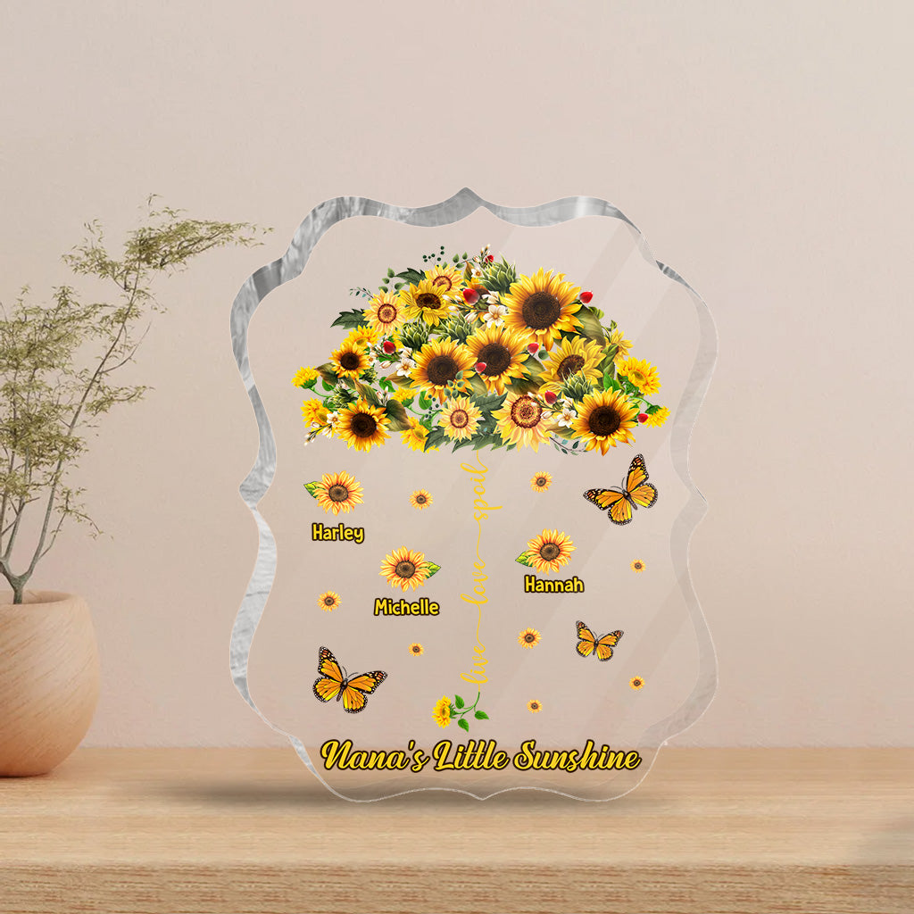 Live Love Spoil - Personalized Grandma Custom Shaped Acrylic Plaque