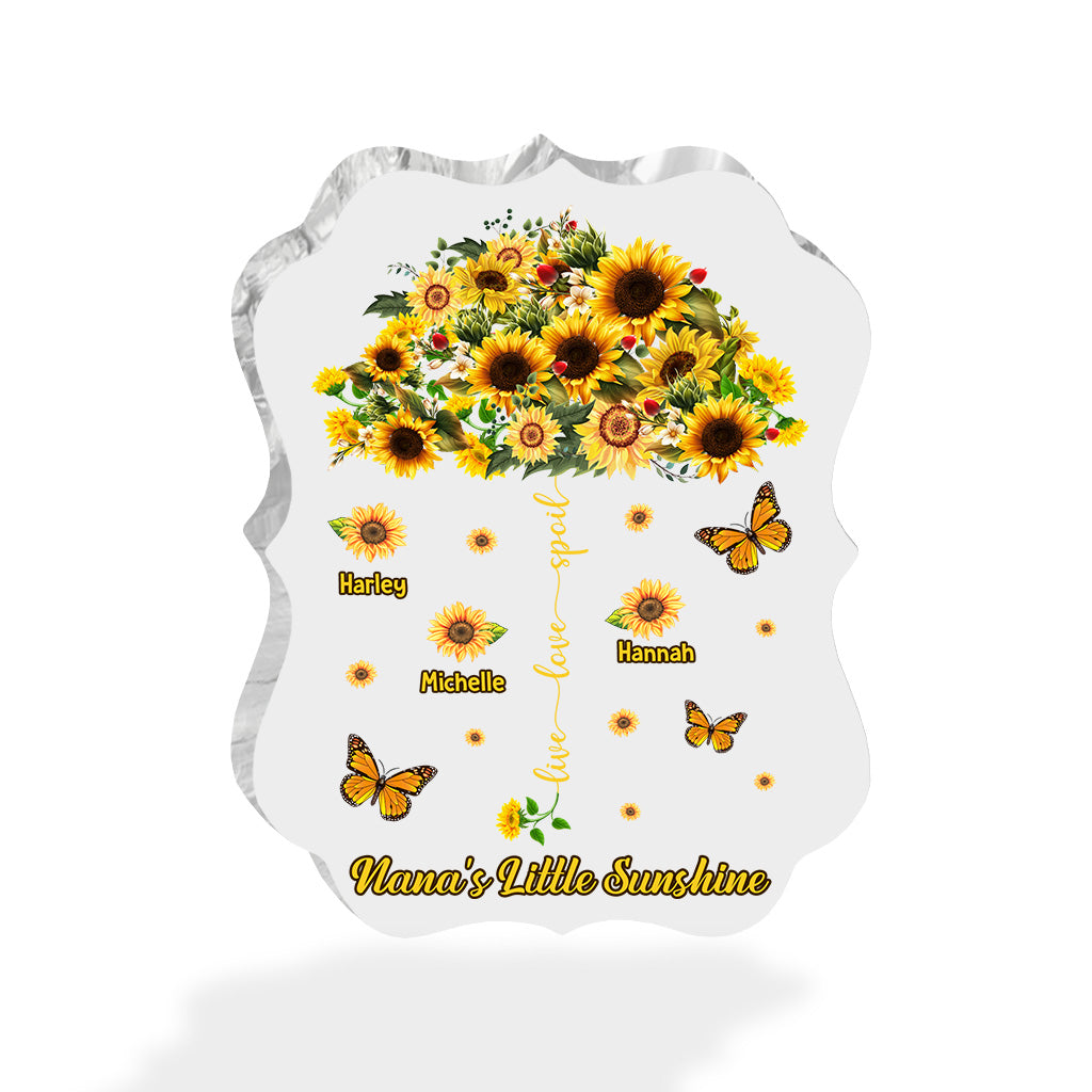 Live Love Spoil - Personalized Grandma Custom Shaped Acrylic Plaque