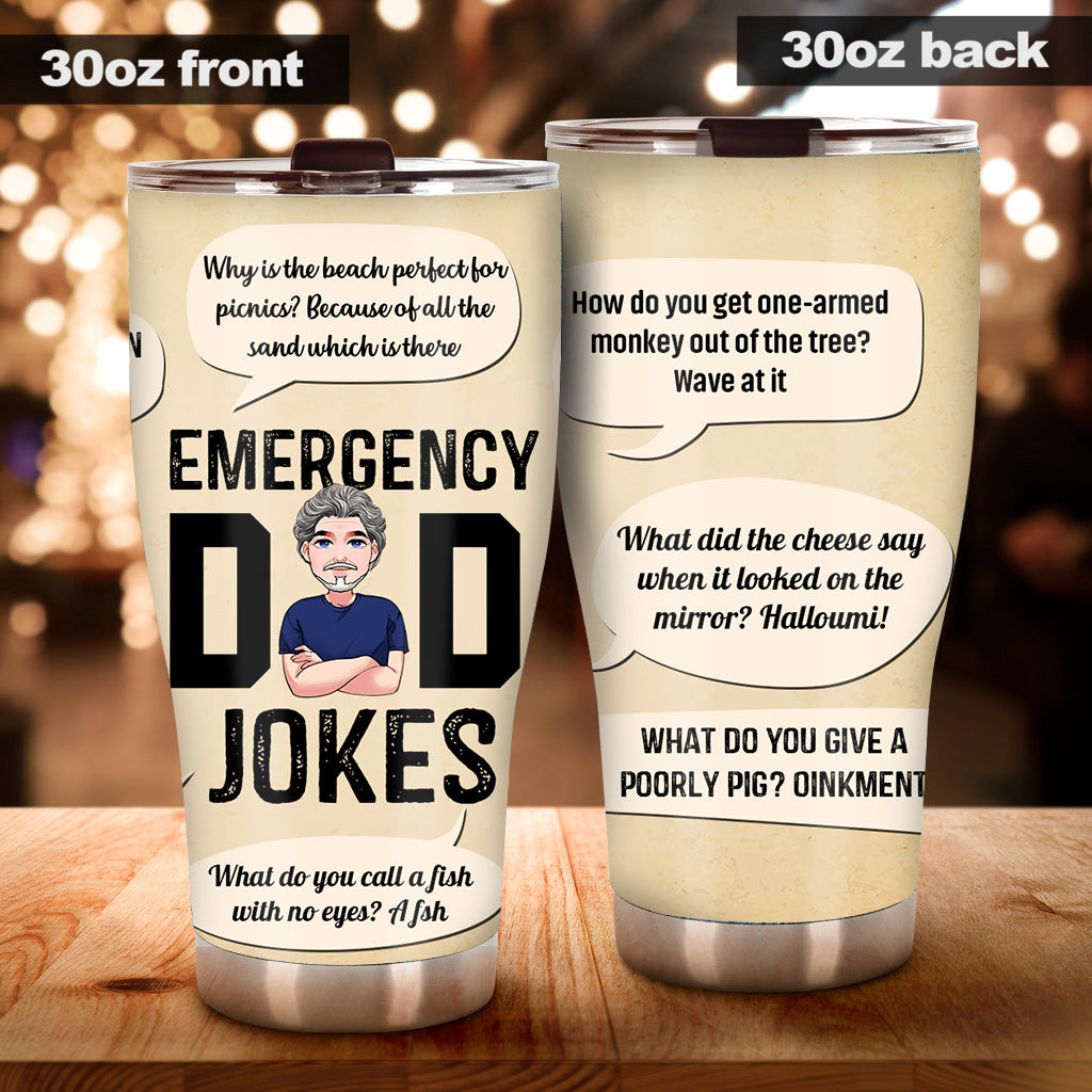 Dad Jokes - Personalized Father's Day Father Tumbler