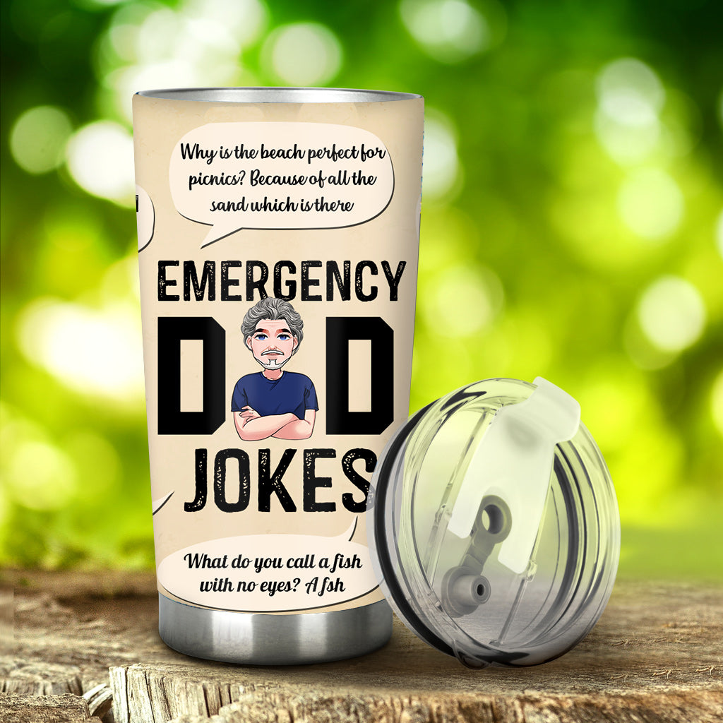 Dad Jokes - Personalized Father's Day Father Tumbler