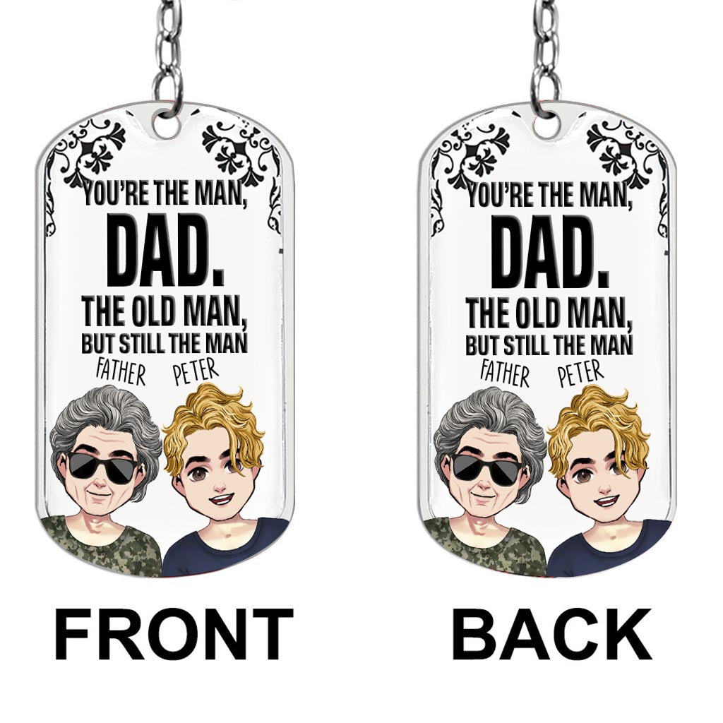 You're The Man - Personalized Father Stainless Steel Keychain