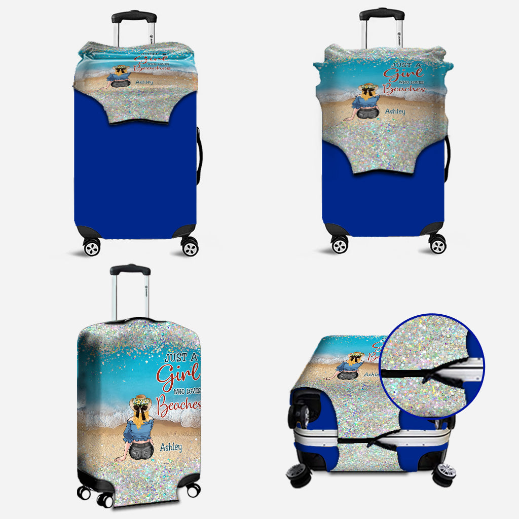 Just A Girl Who Loves Beaches - Personalized Sea Lover Luggage Cover