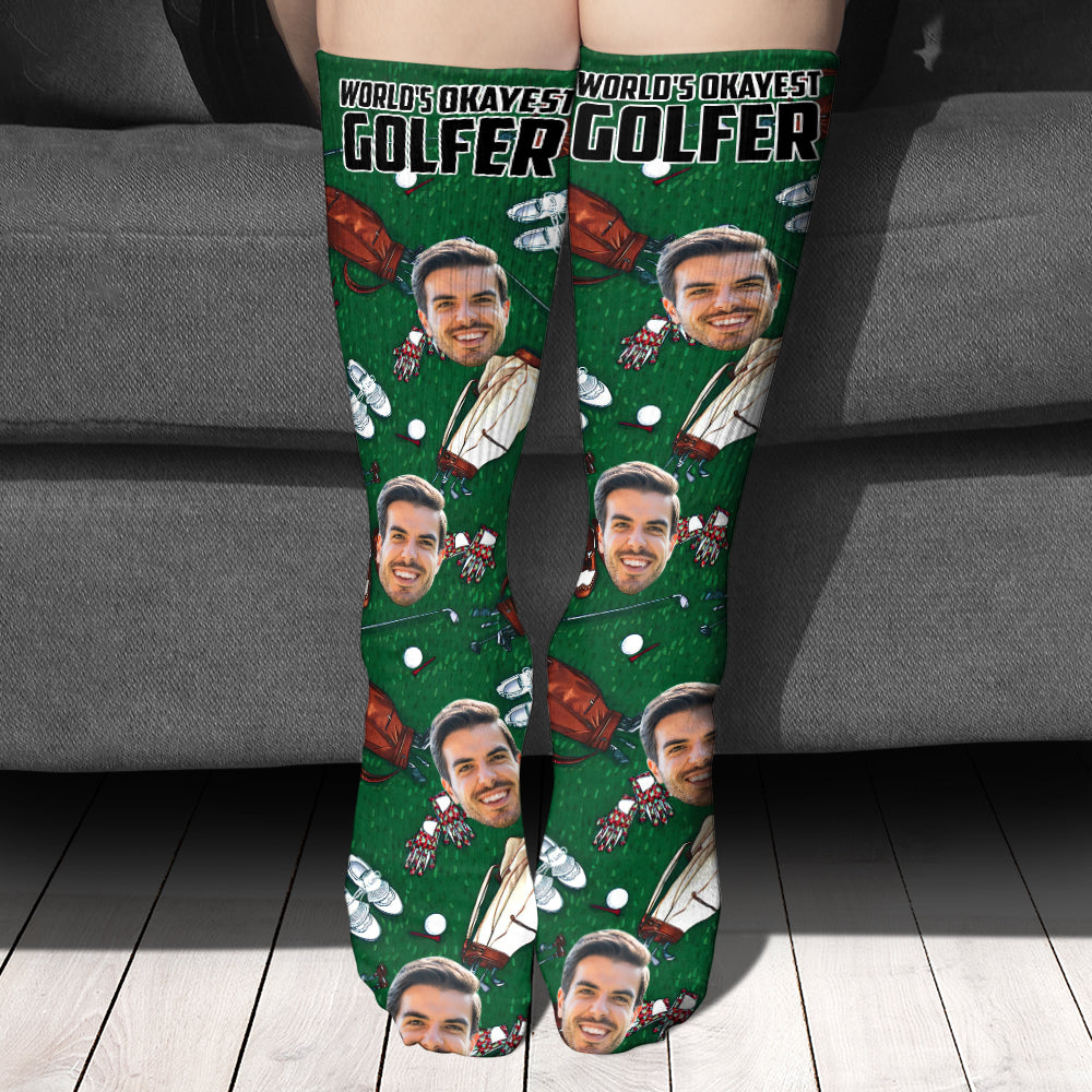 World's Okayest Golfer - Personalized Golf Socks
