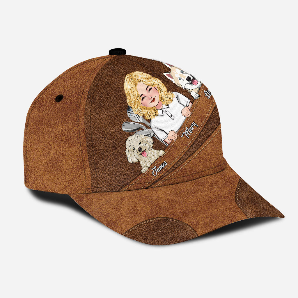 Ich mag Golf, Hunde und vielleicht 3 Personen – personalisierte Golf Classic Cap