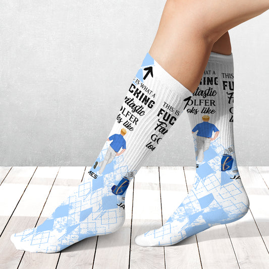 This Is What A Fantastic Golfer Looks Like - Personalized Golf Socks