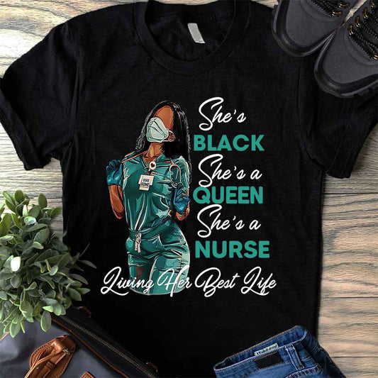 Black Queen – Personalisiertes T-Shirt und Hoodie für Afroamerikanerinnen 1121