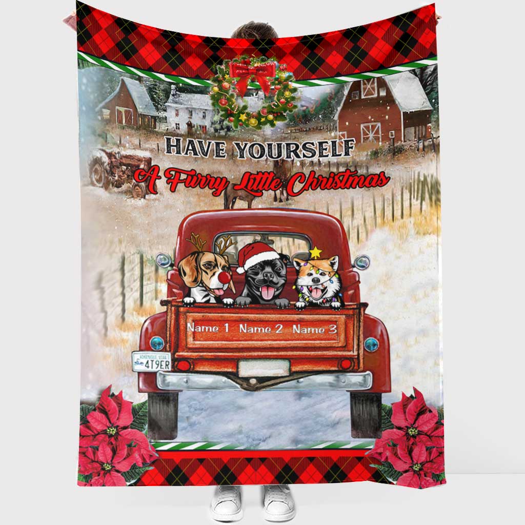 Passez un Noël tout doux avec notre couverture de Noël personnalisée pour chien
