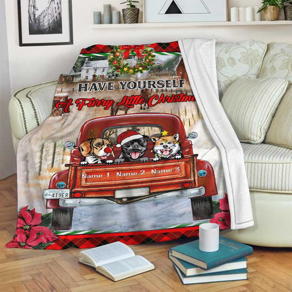 Passez un Noël tout doux avec notre couverture de Noël personnalisée pour chien