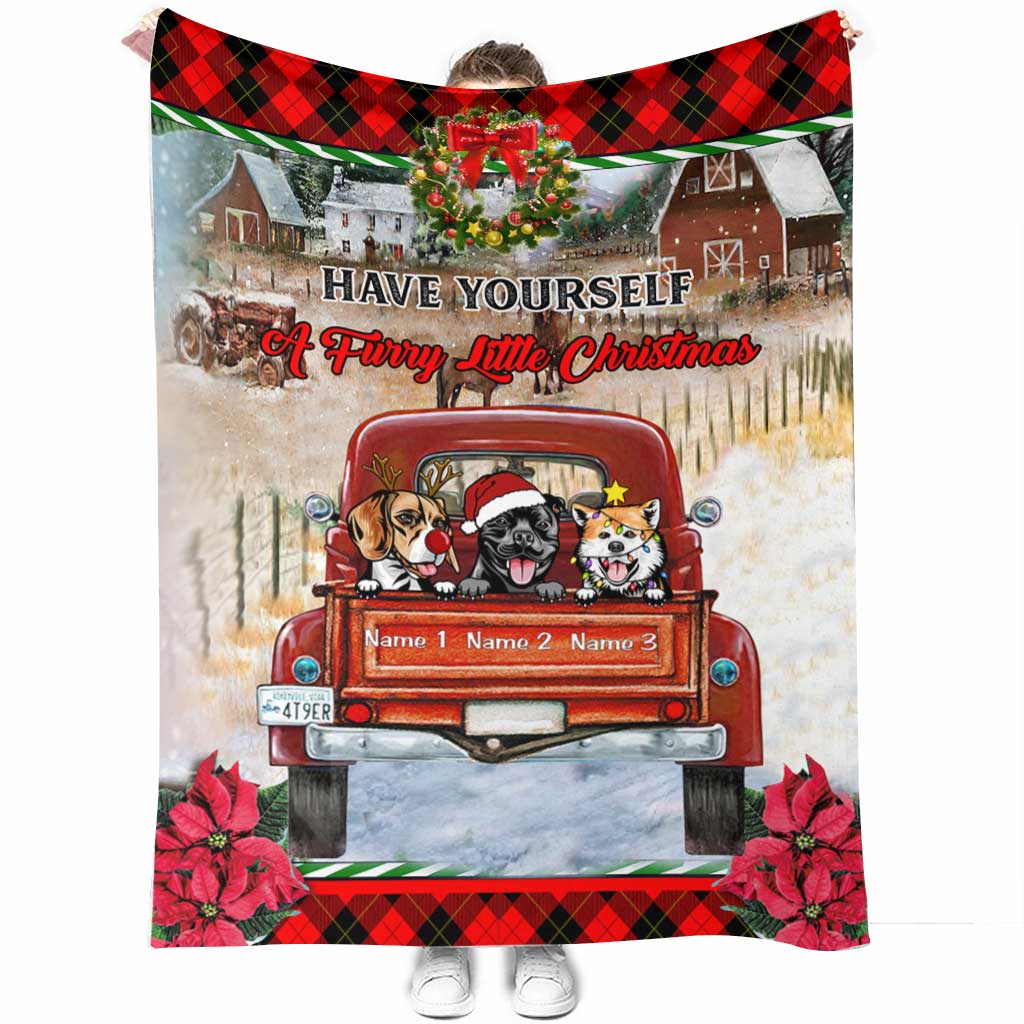 Passez un Noël tout doux avec notre couverture de Noël personnalisée pour chien