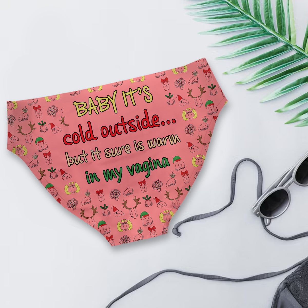 Baby It’s Cold Outside - Personalized Couple Women Briefs
