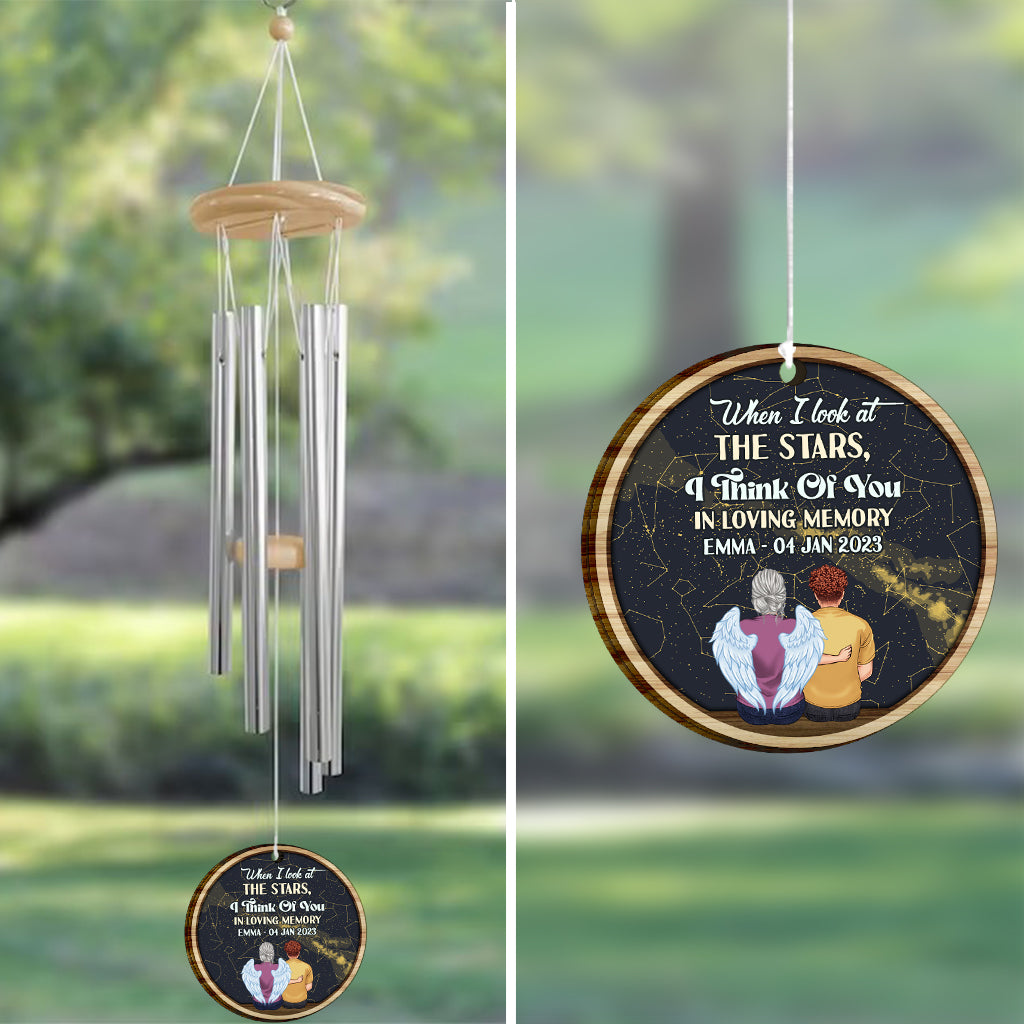 When I Look At The Stars - Personalized Memorial Wind Chime