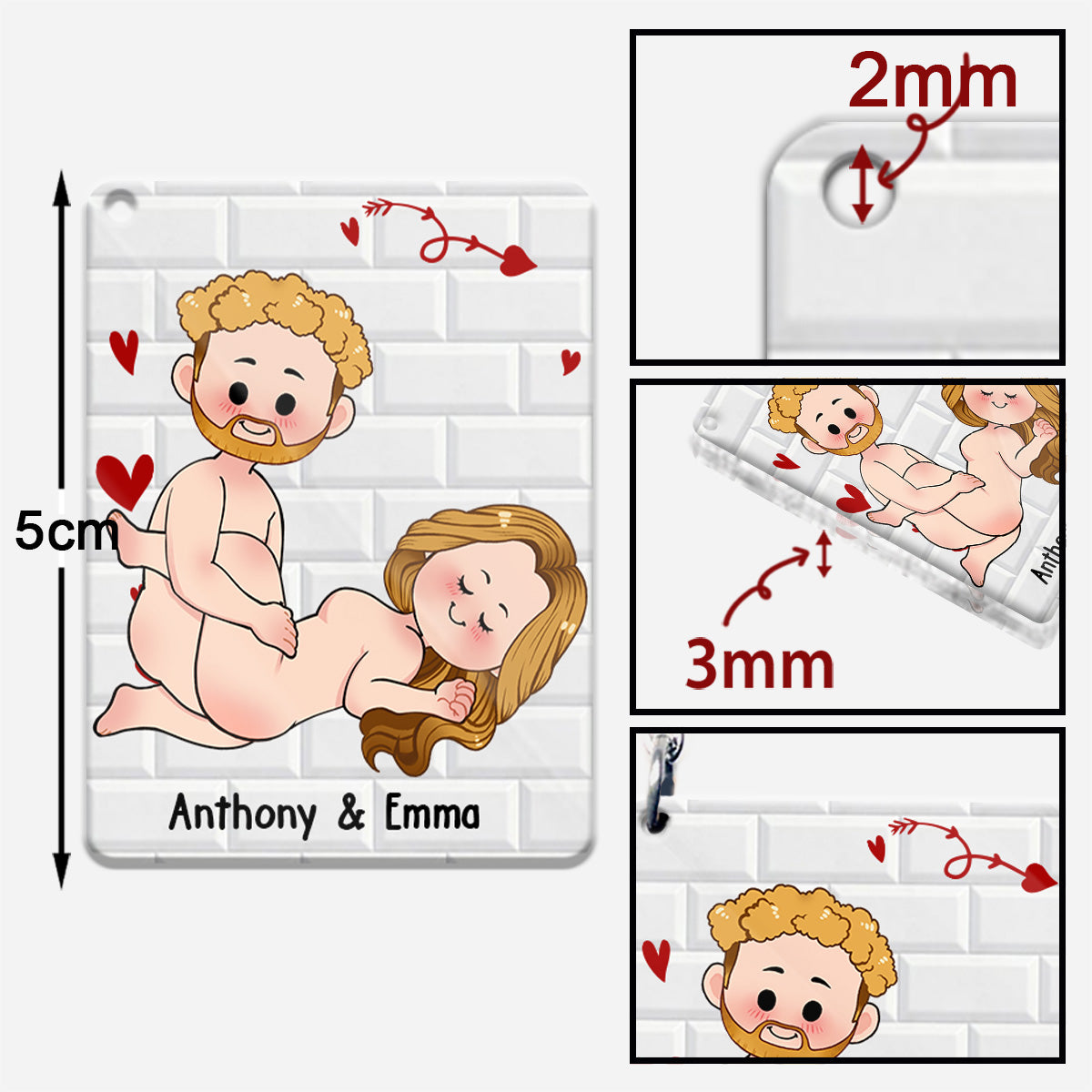 I Just Want You To Be Happy - Couple gift for husband, wife, boyfriend, girlfriend - Personalized Keychain