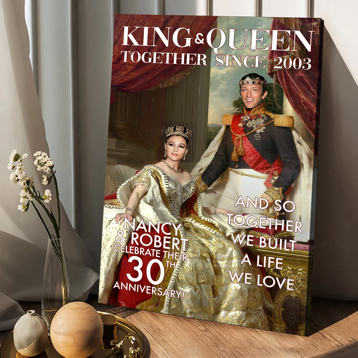 King And Queen - Personalized Husband And Wife Canvas And Poster