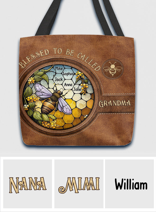 Blessed To Be Called Grandma/ Nana/ Mimi... - Personalized Grandma Tote Bag