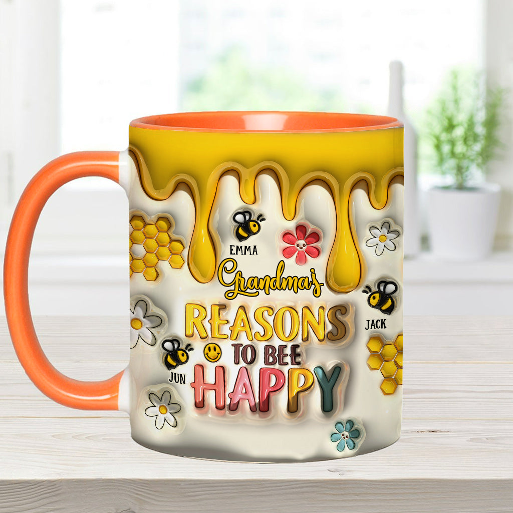 Omas Gründe, glücklich zu sein – Geschenk für Oma – Personalisierte Tasse
