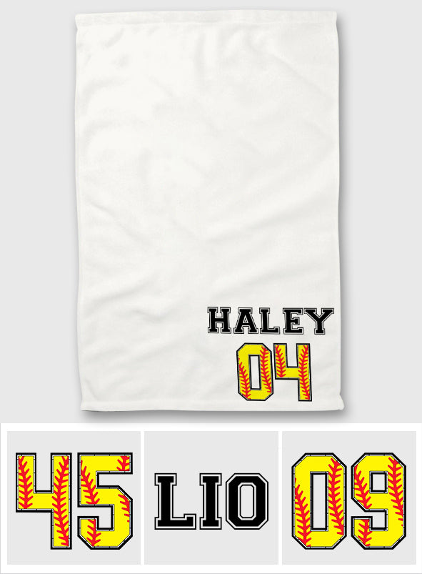 Softball – Personalisiertes Softball-Handtuch