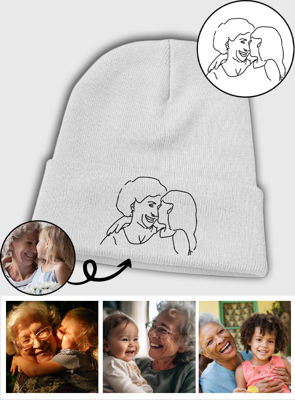 Bedruckte Oma-Mütze mit Foto – Personalisierte Mütze