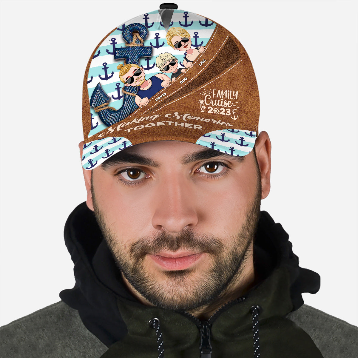 Familienkreuzfahrt 2023 - Personalisierte klassische Kreuzfahrtkappe