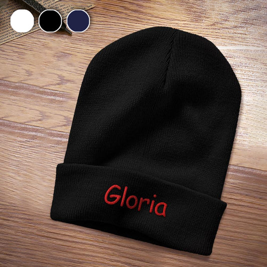 Custom Name Embroidered Beanie - Personalized Embroidered Beanie