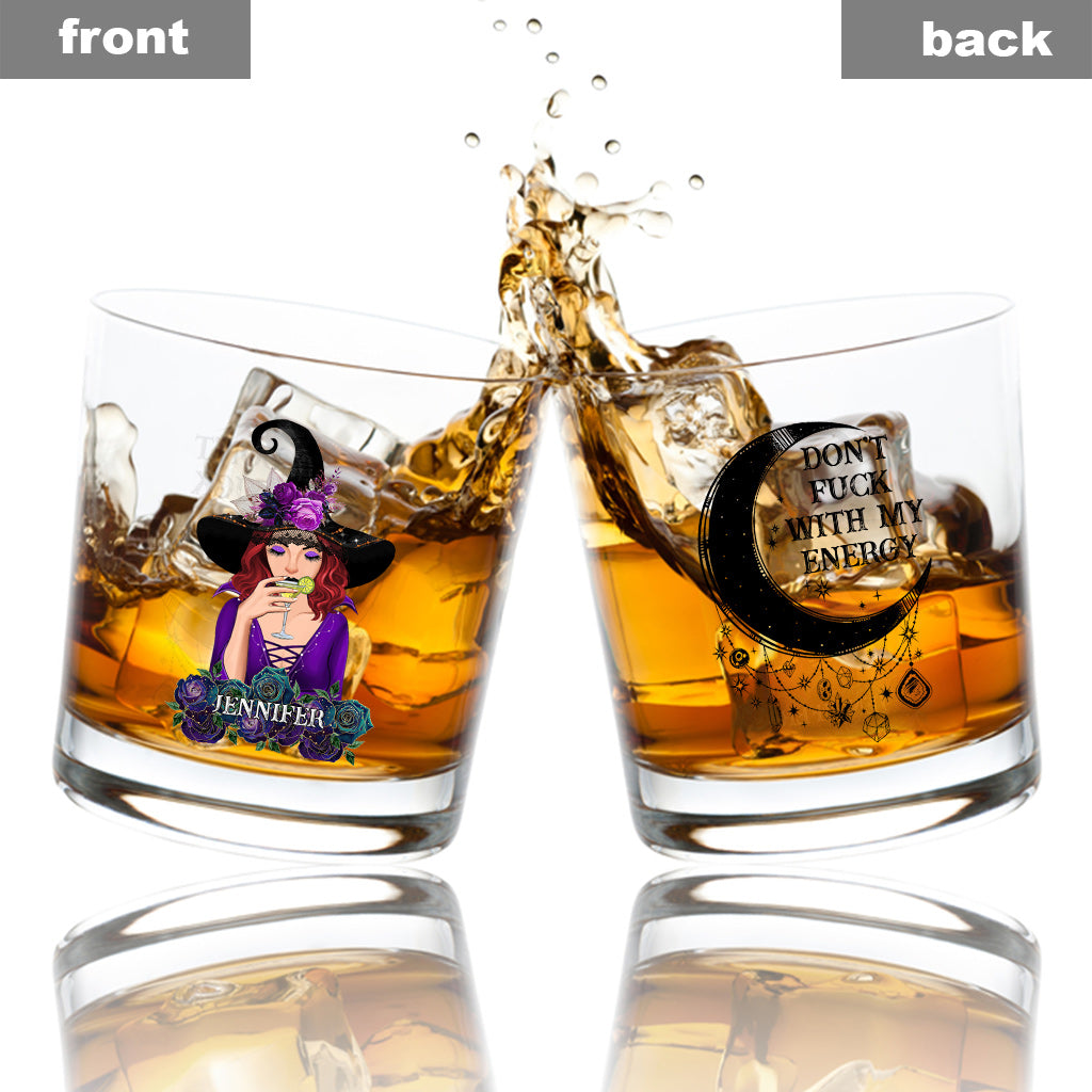 Don't F With My Energy - Personalized Witch Rock Glass